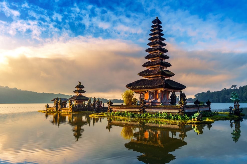 pura ulun danu bratan temple in Bali, indonesia.